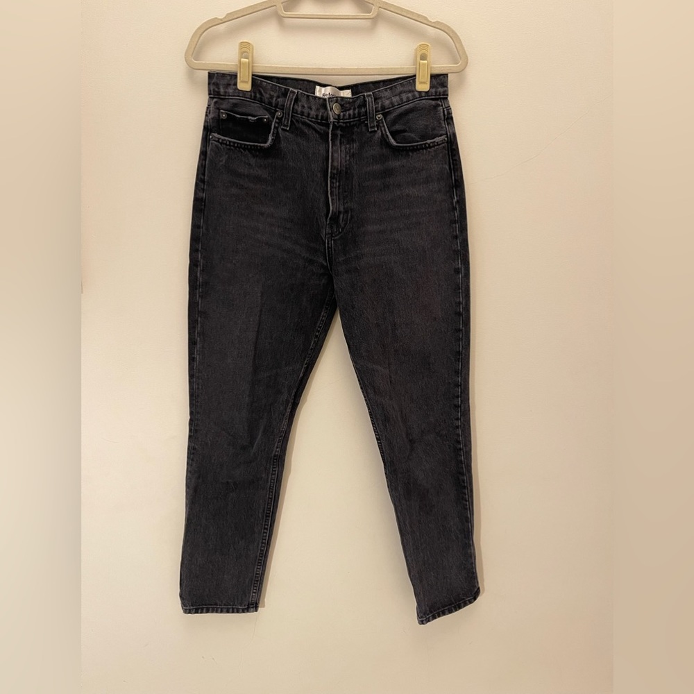 Reformation Straight Leg Jeans, Black, Size 29